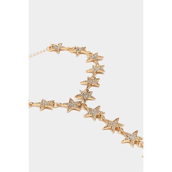 ⭐ Star Drop Spangled Rhinestone Y Lariat Long Necklace NEW - Picture 12 of 17